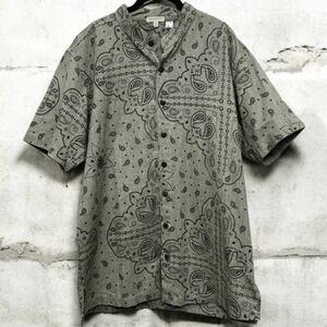 Earthbound Trading Company Mens Button Down Bandana Print Shirt Size Medium